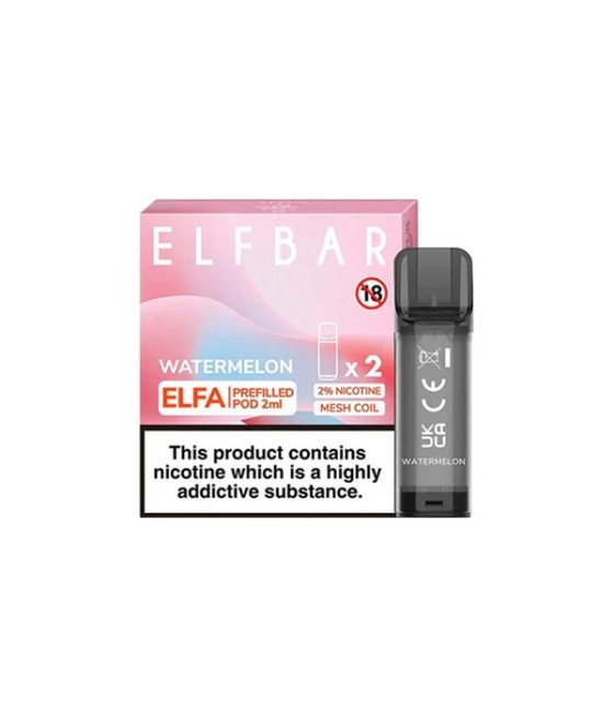 ELF Bar ELFA 20mg Replacement Prefilled Pods 2ml 1200 Puffs - 2 Pcs
