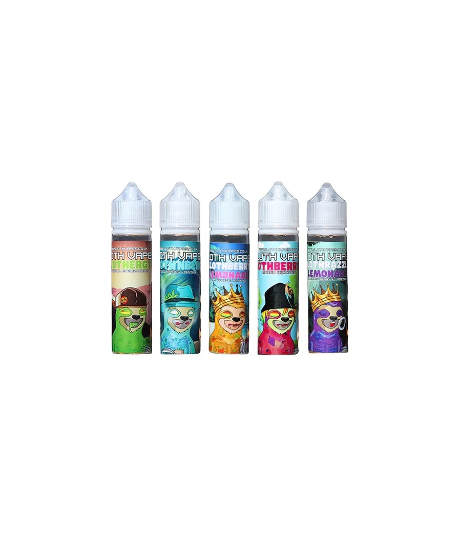 0mg Sloth Vapes 50ml Shortfill (70VG/30PG) (1 Free Nic Shot Per Shortfill)