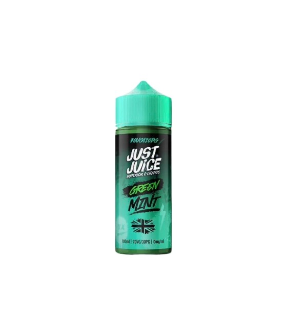0mg Just Juice MINT 100ml Shortfill (70VG/30PG)