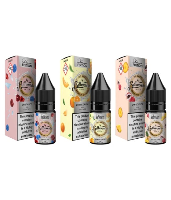 20mg Billionaire Juice Platinum Edition 10ml Nic Salts (50VG/50PG)