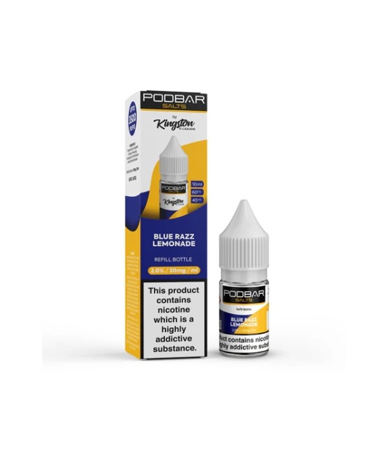 10mg Podbar Salts by Kingston 10ml Refill Nic Salts (60VG/40PG)