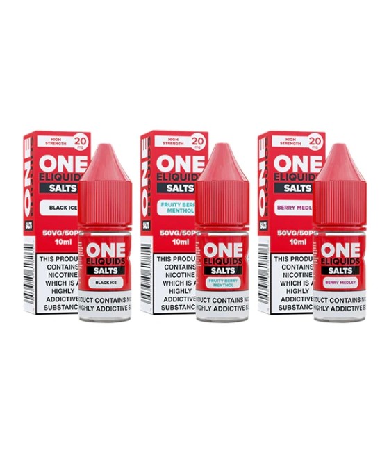 20mg One E-Liquids Flavoured Nic Salts 10ml (50VG/50PG)
