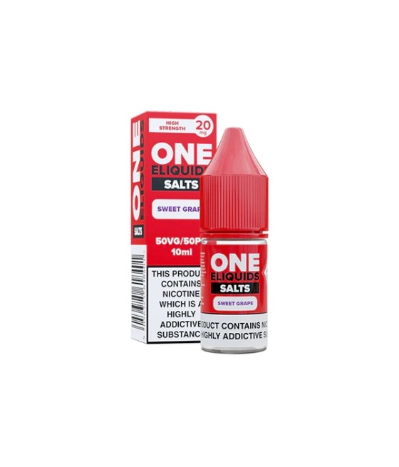 20mg One E-Liquids Flavoured Nic Salts 10ml (50VG/50PG)