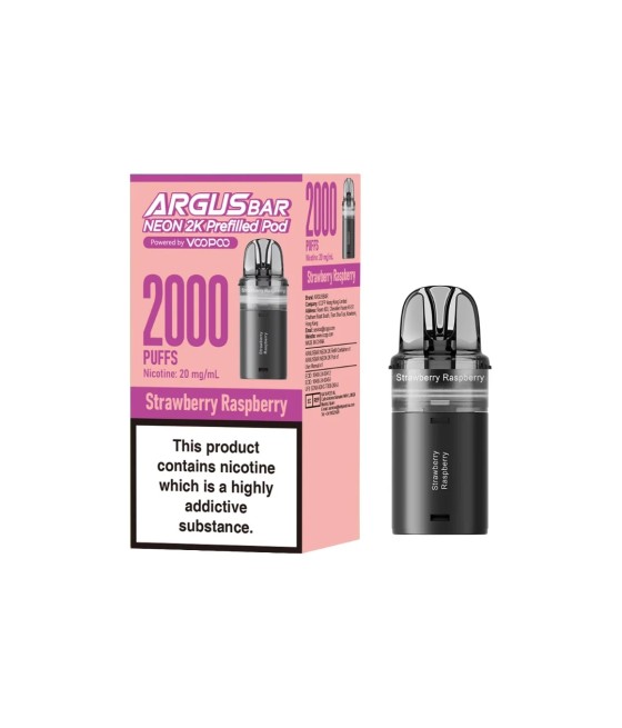 20mg Voopoo Argus Bar Neon 2K Prefilled Pods
