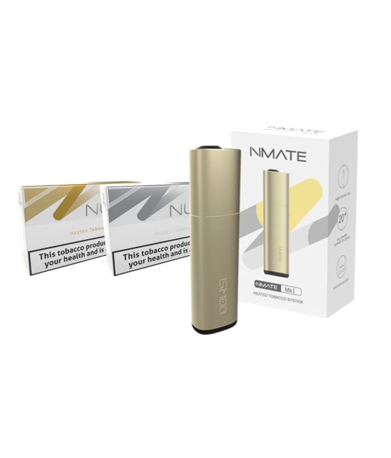 NUSO Heated Tobacco Sticks Starter Kit Bundles Strength 4 - 10 Packs (Free Nmate Device)