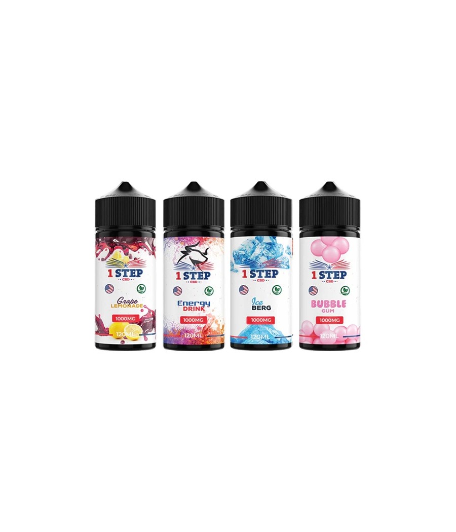 1 Step CBD 1000mg CBD E-liquid 120ml (BUY 1 GET 1 FREE)