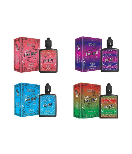 0mg Pod Mist Midfill 40ml Shortfill (50VG/50PG)