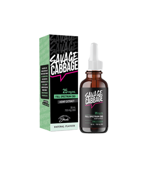 Savage Cabbage 750mg CBD Oil - Ultra Pure & THC-Free