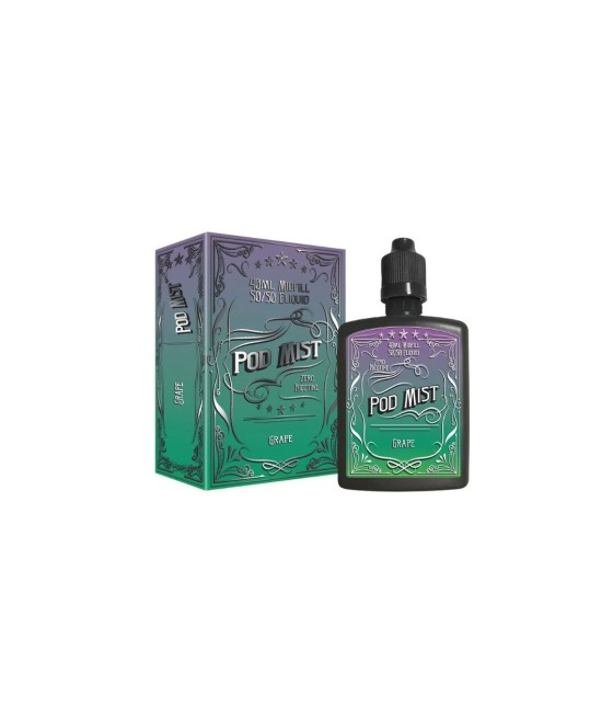 0mg Pod Mist Midfill 40ml Shortfill (50VG/50PG)