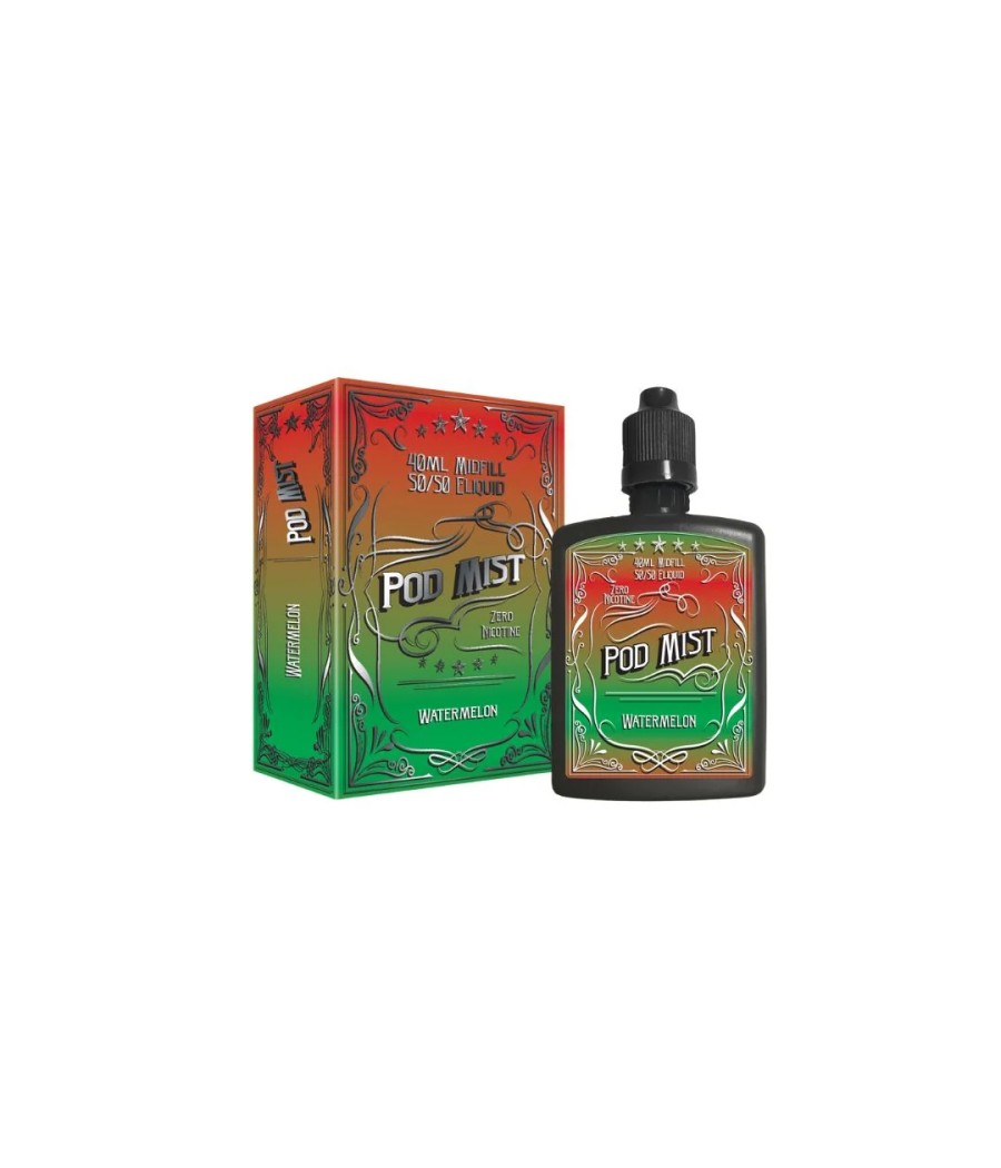 0mg Pod Mist Midfill 40ml Shortfill (50VG/50PG)