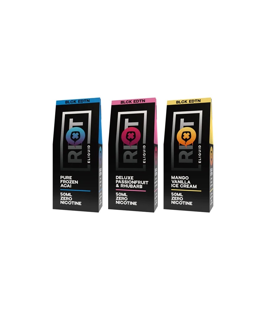 0mg Riot Squad Black Edition V2 2x 50ml Shortfill (70VG/30PG)