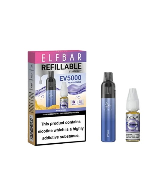 Elf Bar EV5000 Disposable Pod Kit + 20mg ElfLiq Salt