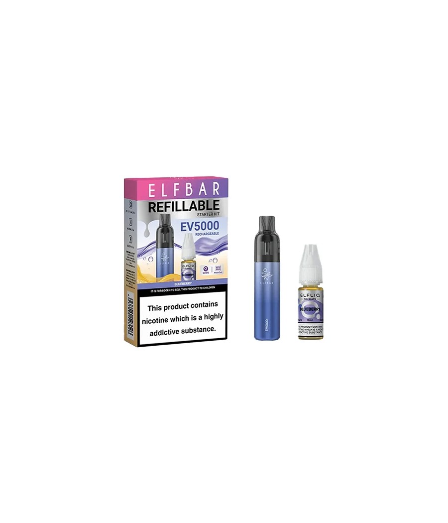 Elf Bar EV5000 Disposable Pod Kit + 20mg ElfLiq Salt