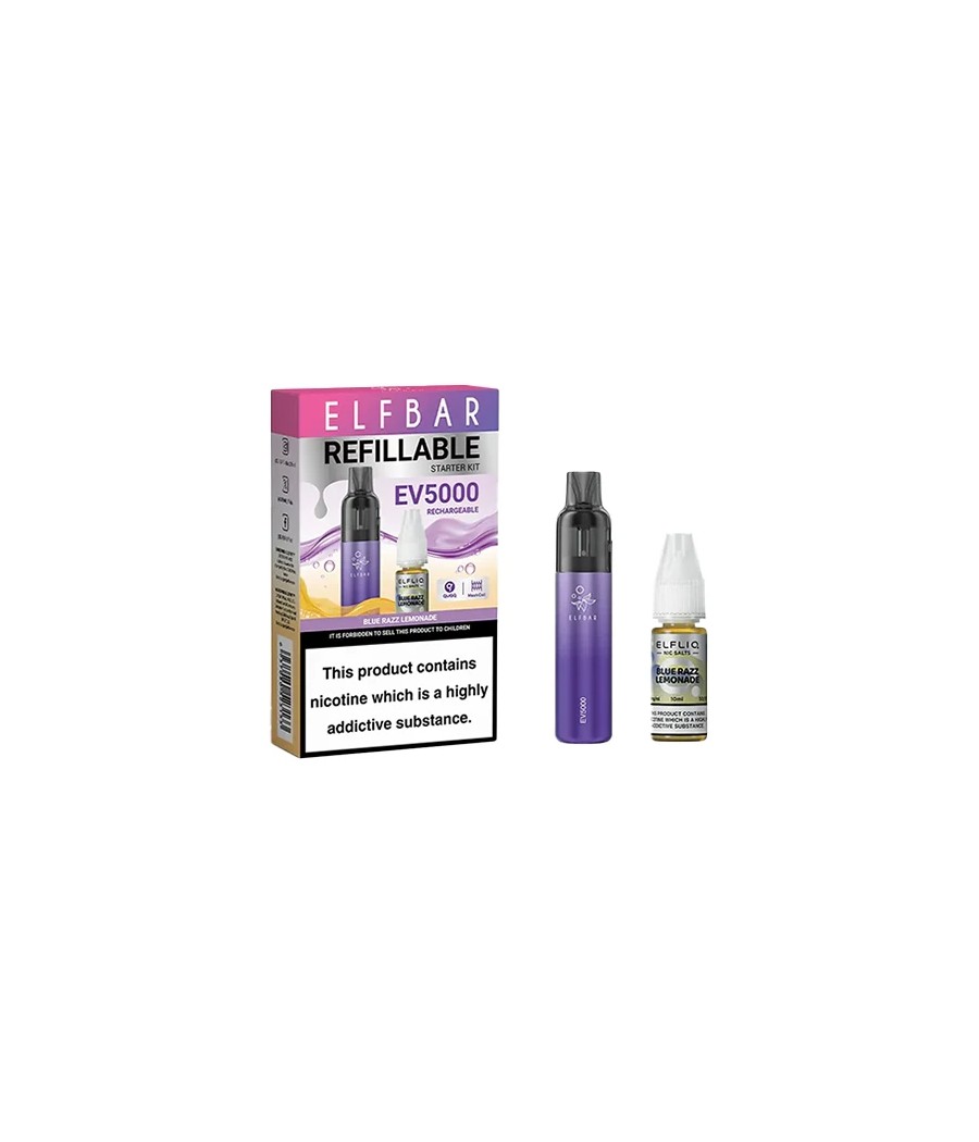 Elf Bar EV5000 Disposable Pod Kit + 20mg ElfLiq Salt