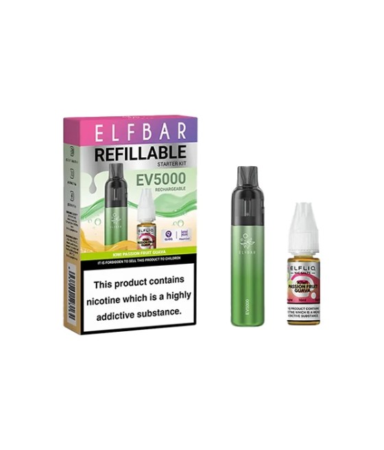 Elf Bar EV5000 Disposable Pod Kit + 20mg ElfLiq Salt