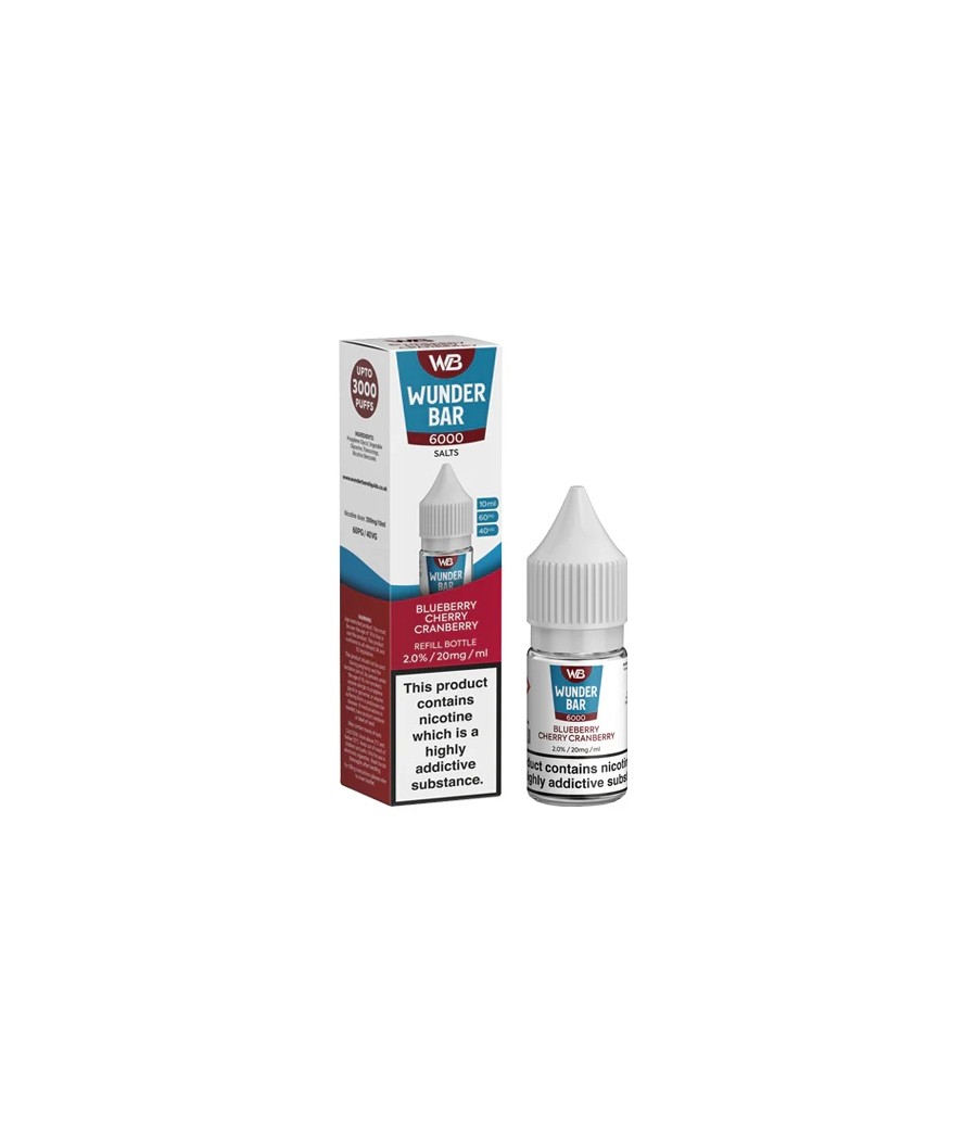 20mg Wunderbar 6000 Salts 10ml Nic Salts (60PG/40VG)
