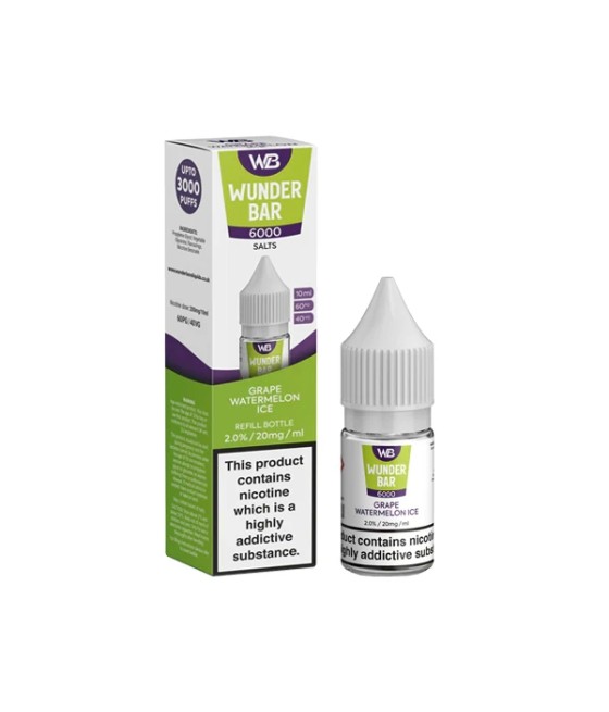 20mg Wunderbar 6000 Salts 10ml Nic Salts (60PG/40VG)