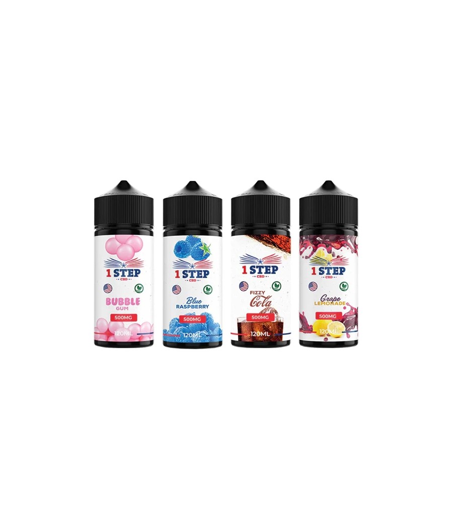 1 Step CBD 500mg CBD E-liquid 120ml (BUY 1 GET 1 FREE)
