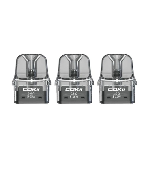Cokii Lux Replacement Pods 2ml - 3 Pcs (0.6Ohm, 0.8Ohm, 1.0Ohm)