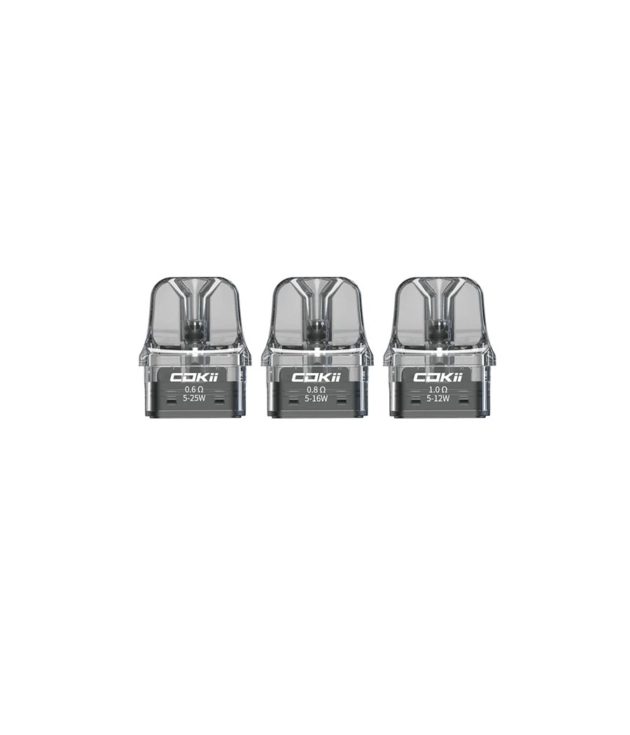Cokii Lux Replacement Pods 2ml - 3 Pcs (0.6Ohm, 0.8Ohm, 1.0Ohm)