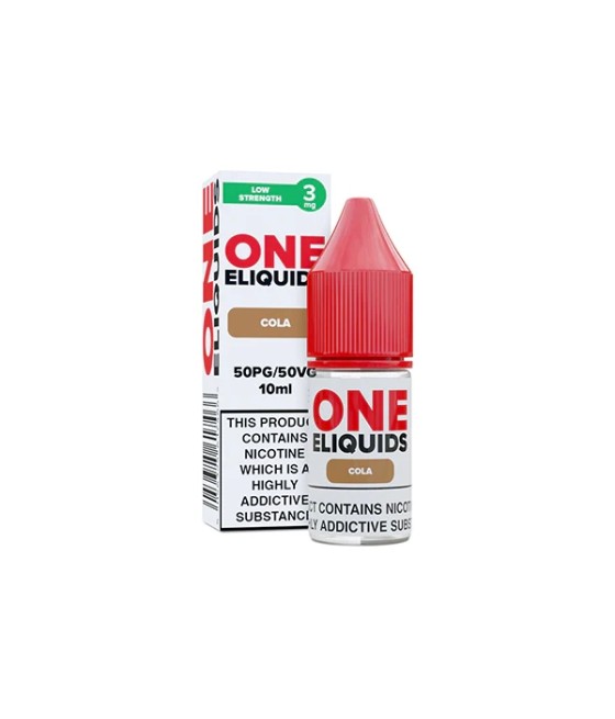 3mg One E-Liquids Flavoured Nicotine E-Liquid 10ml (50VG/50PG)