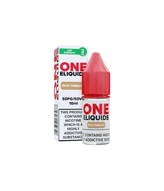 3mg One E-Liquids Flavoured Nicotine E-Liquid 10ml (50VG/50PG)