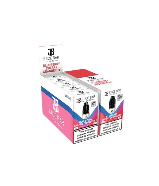 10mg Juice Bar Salts 10ml Nic Salts - Pack Of 5 (50VG/50PG)