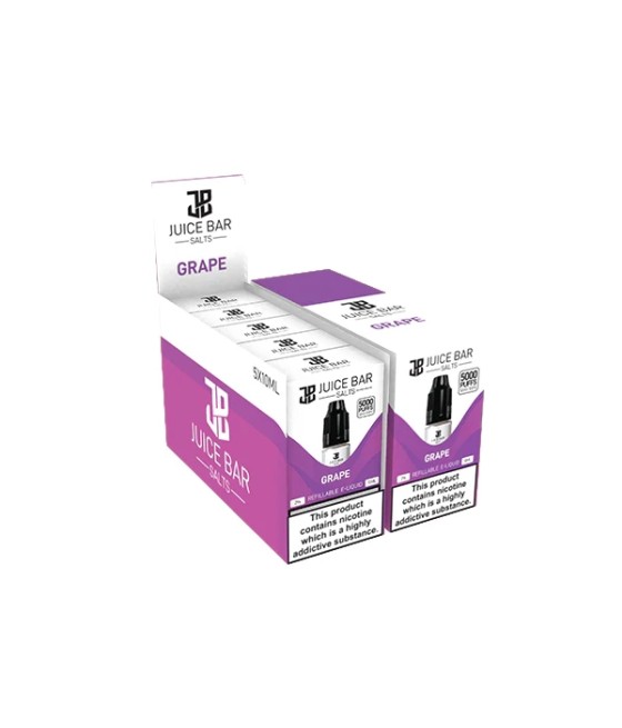 10mg Juice Bar Salts 10ml Nic Salts - Pack Of 5 (50VG/50PG)