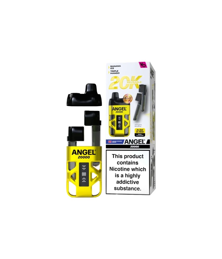 20mg Angel 20000 by Vapes Bars Duel Prefilled Pod Vape Kit 20000 Puffs