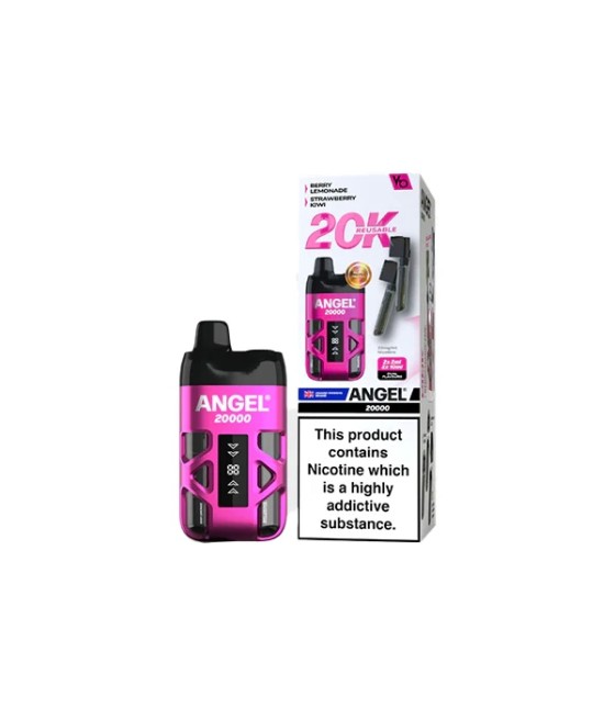 20mg Angel 20000 by Vapes Bars Duel Prefilled Pod Vape Kit 20000 Puffs