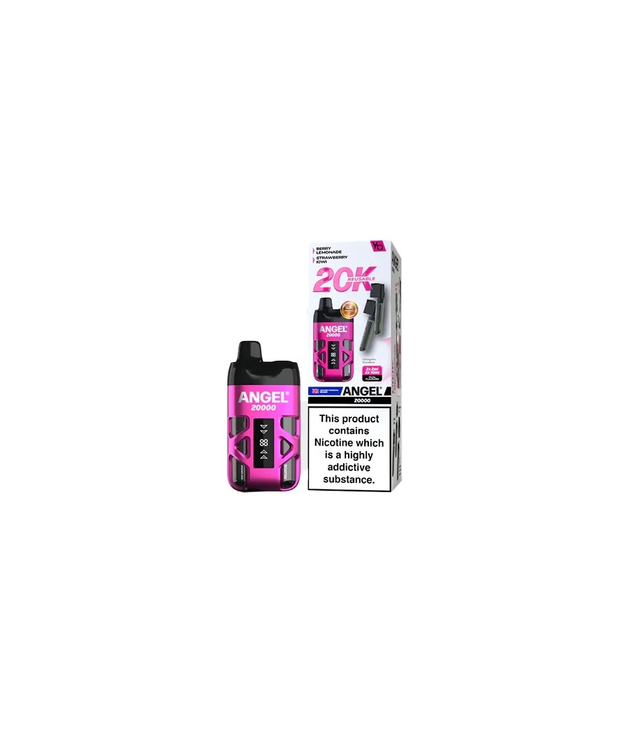 20mg Angel 20000 by Vapes Bars Duel Prefilled Pod Vape Kit 20000 Puffs