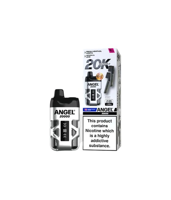 20mg Angel 20000 by Vapes Bars Duel Prefilled Pod Vape Kit 20000 Puffs