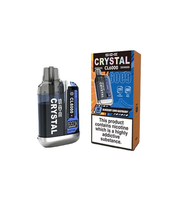 20mg SKE Crystal CL6000 Disposable Rechargeable Vape Kit 6000 Puffs