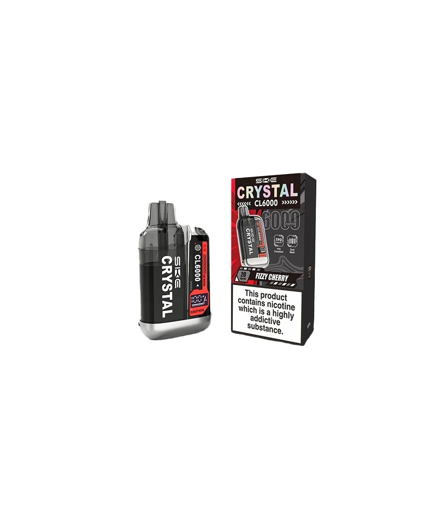 20mg SKE Crystal CL6000 Disposable Rechargeable Vape Kit 6000 Puffs