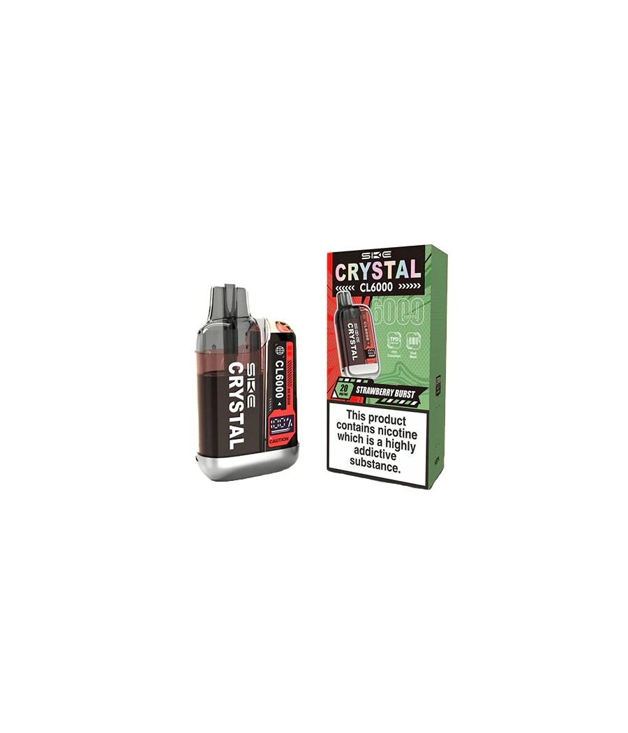 20mg SKE Crystal CL6000 Disposable Rechargeable Vape Kit 6000 Puffs