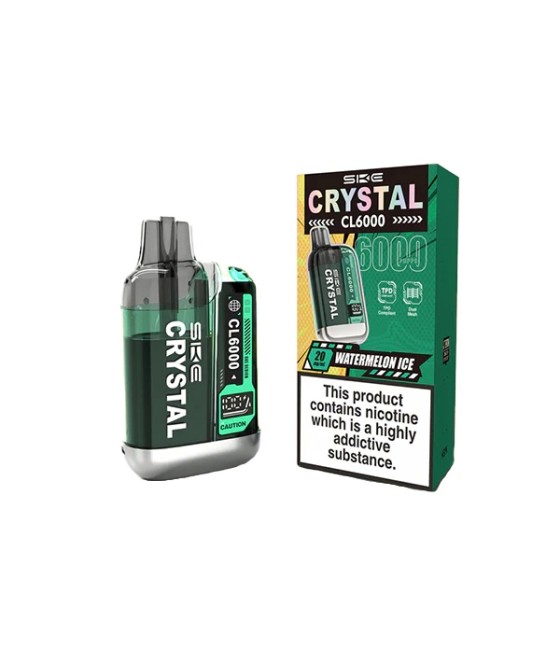 20mg SKE Crystal CL6000 Disposable Rechargeable Vape Kit 6000 Puffs