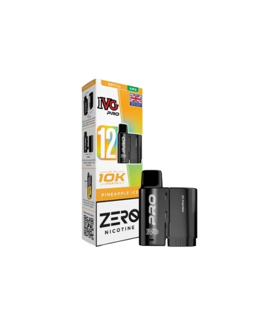 0mg IVG Pro 12 Refill Pods 10000 Puffs
