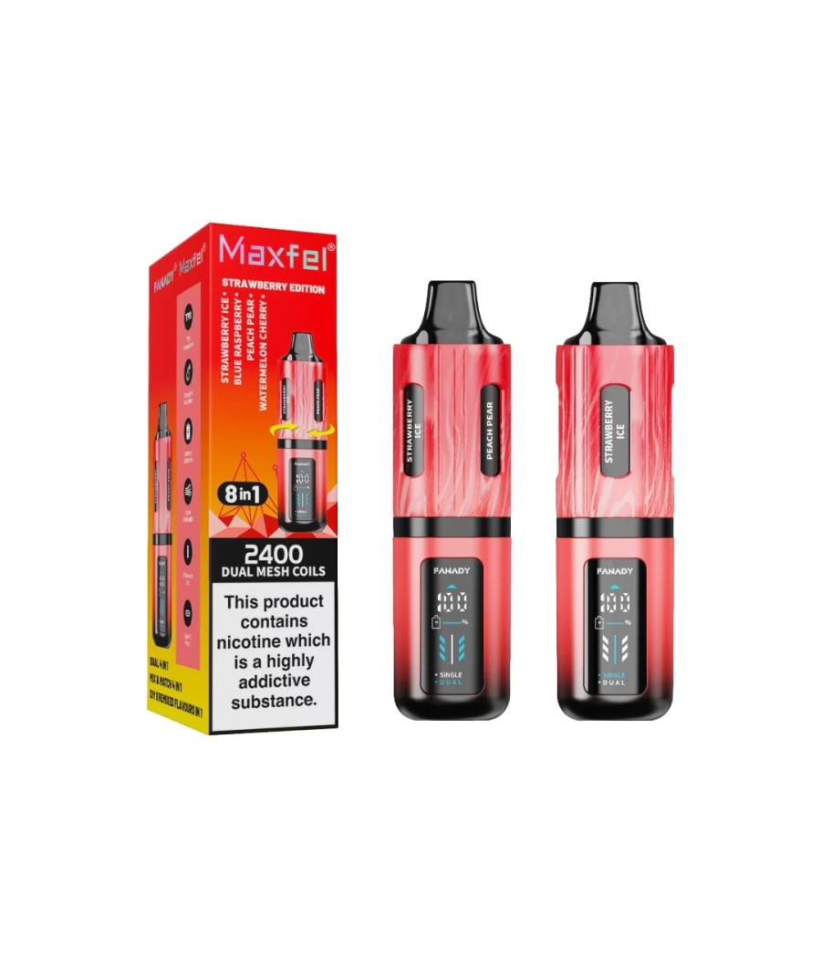 20mg Maxfel Legend Fanady 8 in 1 2400 Puffs Prefilled Pod Vape Kit