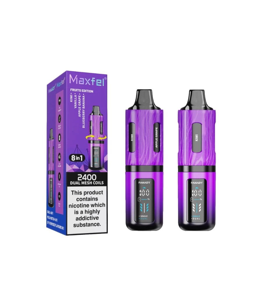 20mg Maxfel Legend Fanady 8 in 1 2400 Puffs Prefilled Pod Vape Kit