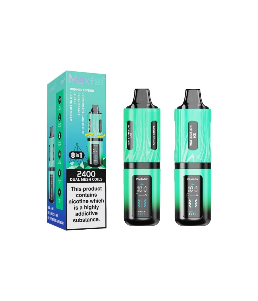 20mg Maxfel Legend Fanady 8 in 1 2400 Puffs Prefilled Pod Vape Kit
