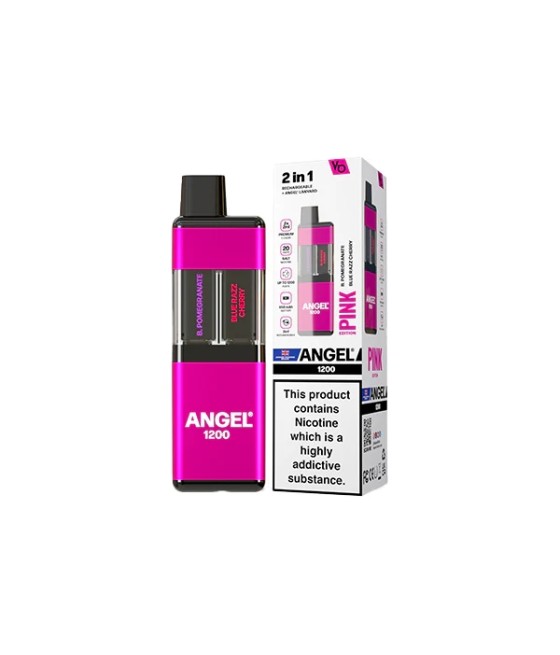 20mg Angel 1200 2in1 By Vapes Bar Dual Prefilled Pod Kit 1200 Puffs