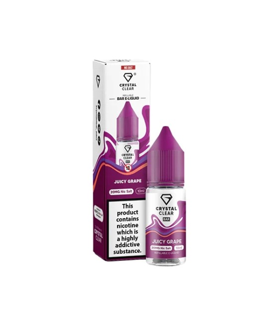 20mg Crystal Clear Bar Salt 10ml (50VG/50PG)