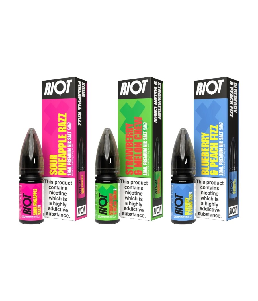 5mg RIOT X 10ml Nic Salts by Riot Squad (50VG/50PG)