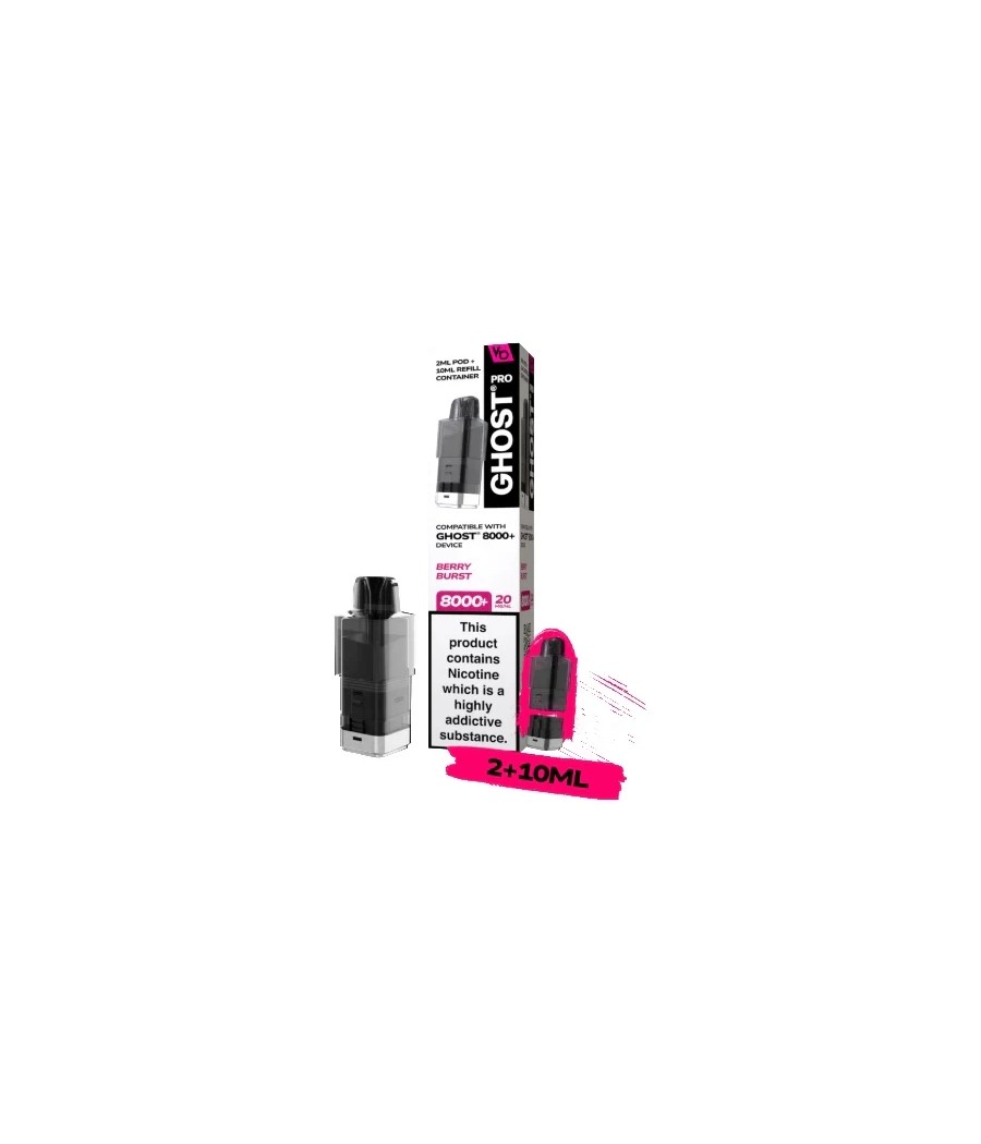 20mg Ghost Pro 8000+ By Vapes Bars Prefilled Pods