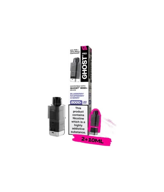 20mg Ghost Pro 8000+ By Vapes Bars Prefilled Pods