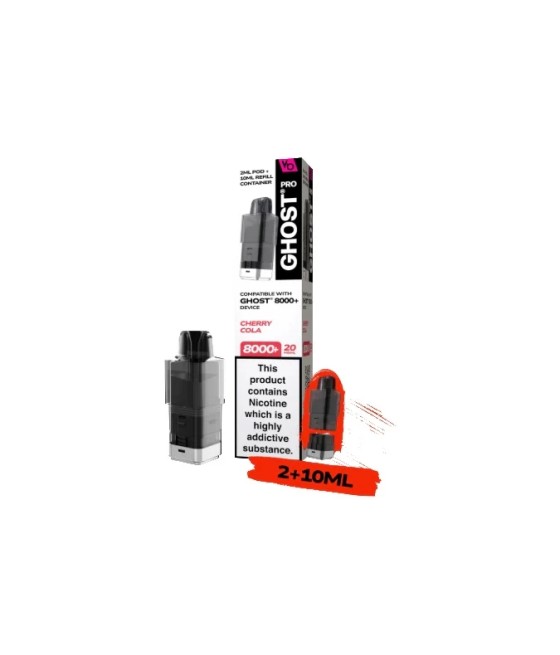 20mg Ghost Pro 8000+ By Vapes Bars Prefilled Pods