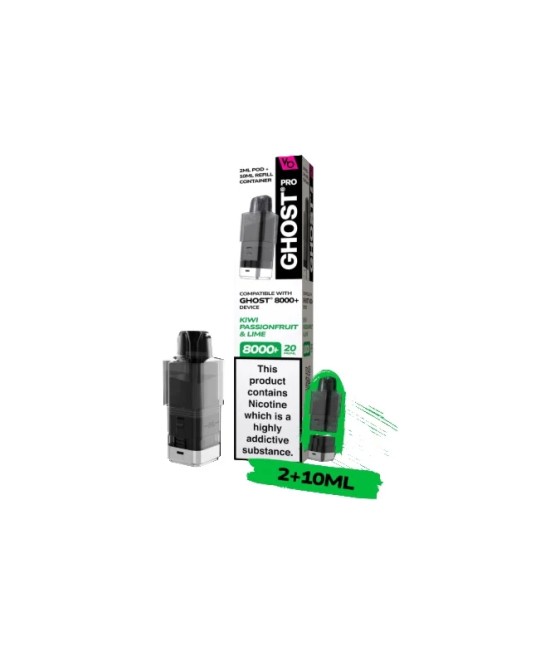 20mg Ghost Pro 8000+ By Vapes Bars Prefilled Pods