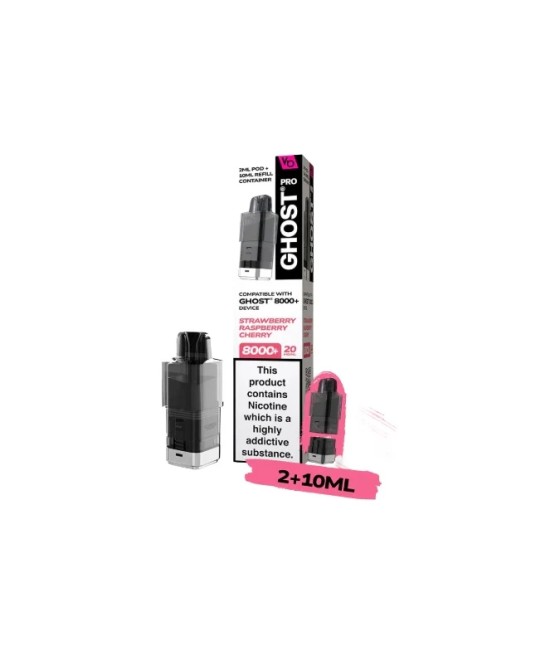 20mg Ghost Pro 8000+ By Vapes Bars Prefilled Pods