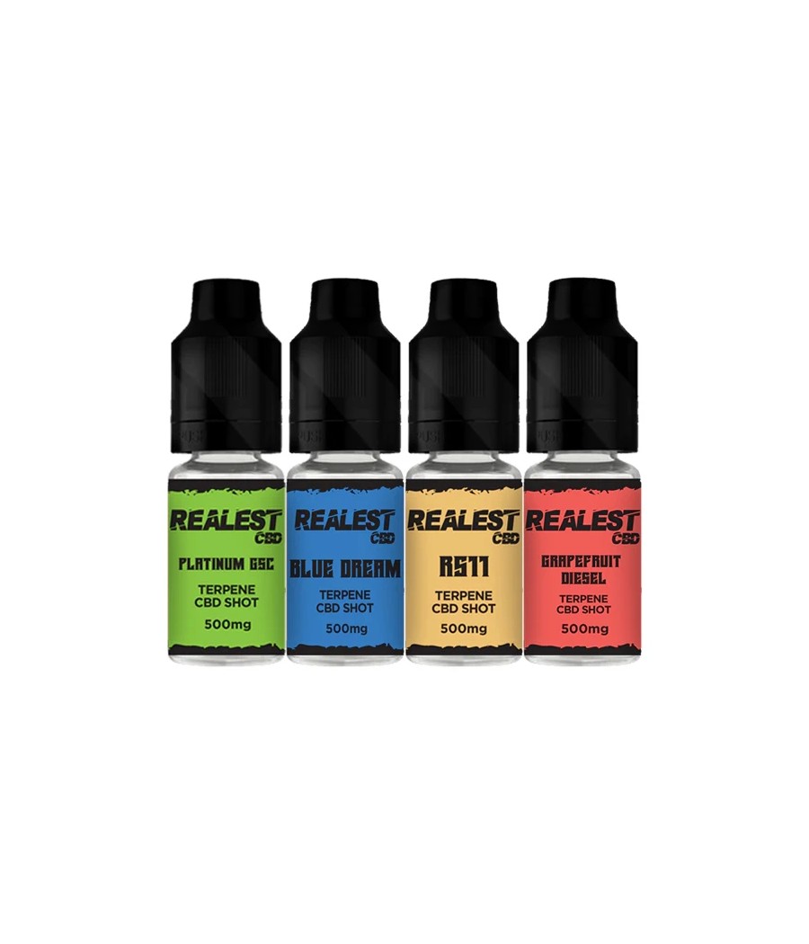Realest CBD 500mg Terpene Infused CBD Booster Shot 10ml (BUY 1 GET 1 FREE)