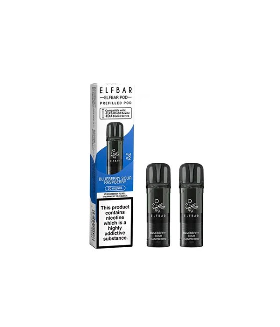 20mg Elf Bar 600 Prefilled Pods 2ml 1200 Puffs - 2 Pcs